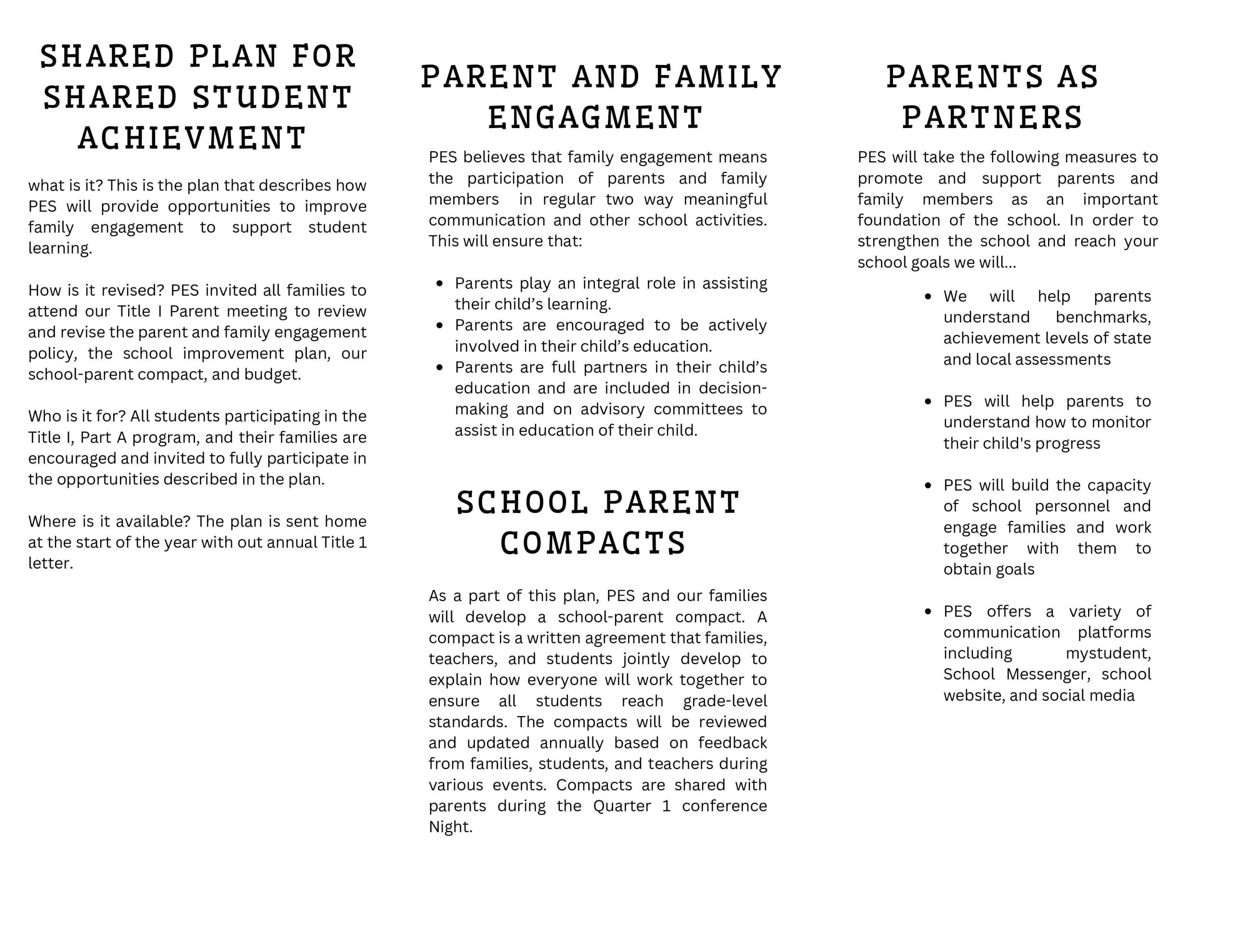 <p>Parent and Family Engagement plan part 2</p>